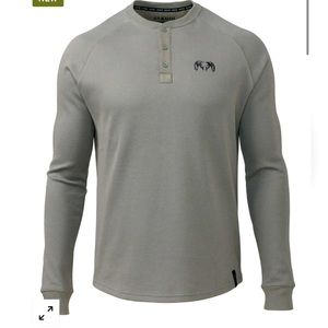 KUIU Base Camp Waffle Knit Henley. Size L.